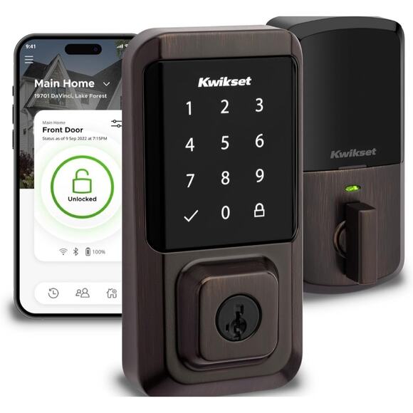 Kwikset Halo Select Wi-Fi and Matter Enabled Smart Lock - Matte Black **NEW**
